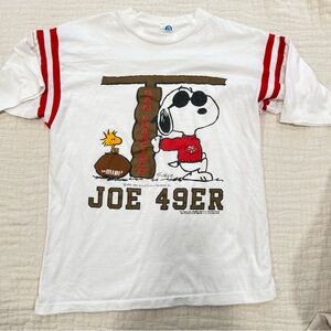 Vintage 1985 Snoopy San Francisco 49ers Joe 49er Artex T-Shirt USA Medium